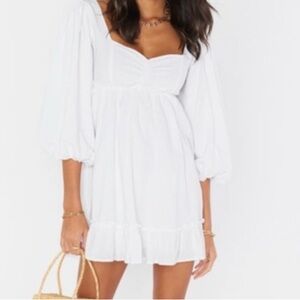 NWT Show Me Your MuMu Mandi Mini White Dress